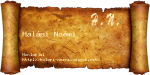 Halápi Noémi névjegykártya